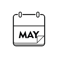 calender icon, may icon with white background