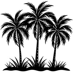Fototapeta premium palm tree silhouette