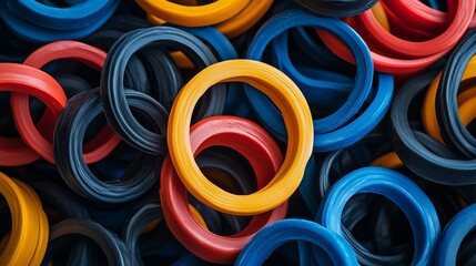 Creative stacking of colored circular rings