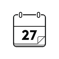 calendar icon isolated on white background