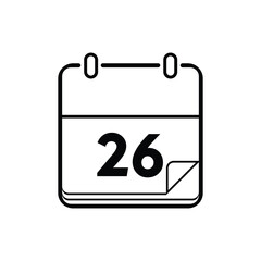 calendar icon isolated on white background