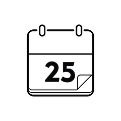 calendar icon isolated on white background