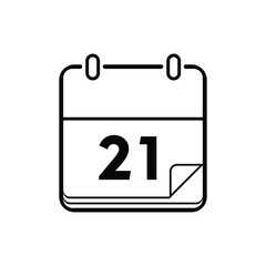 calendar icon isolated on white background