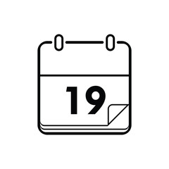 calendar icon isolated on white background