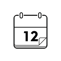 calendar icon isolated on white background