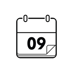 calendar icon isolated on white background