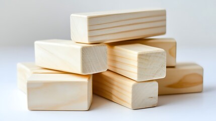 Modern sustainable ESG concept with wooden blocks, perfect for corporate and environmental themes
