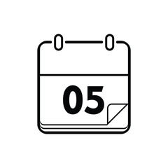 calendar icon isolated on white background