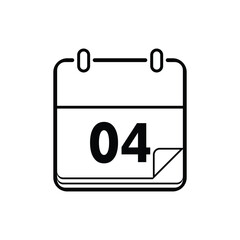 calendar icon isolated on white background