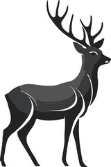 Silhouette Deer Illustration vector design, Deer logo and icon Design, Deer vector design