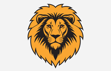 Lion head vector art Illustration Isolated on white background
