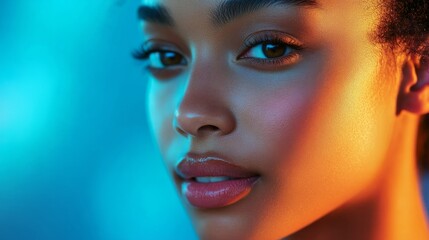 Stunning portrait showcases the beauty of a young black woman