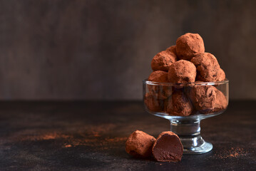 Chocolate truffles with rum.