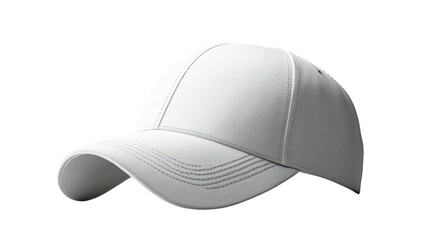 stylish white cap with curved brim, perfect for casual wear and outdoor activities