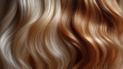 Fototapeta premium Beautiful Wavy Hair Showing Highlights and Texture in Natural Light Generative AI