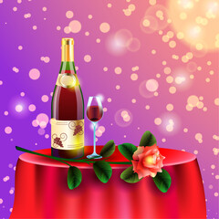 A festive composition for the design of postcards, banners, posters, calendars, and covers.