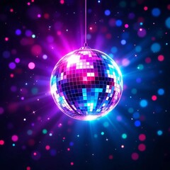 Obraz premium Close-up of a mirror ball for a party. Disco style