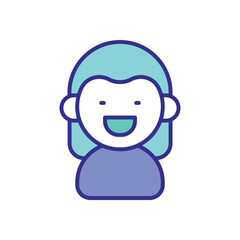 Naklejka premium Woman icon vector stock illustration