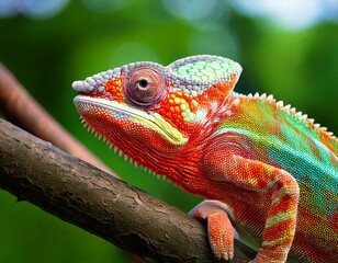 Generated imaTitle: Vibrant Panther Chameleon in Natural Habitat

