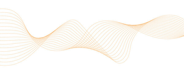 Abstract orange dotted wave vector background