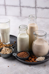 Plant based vegan non dairy alternative milk