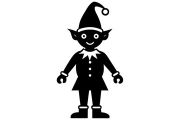 Christmas Elf icon silhouette