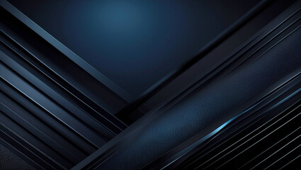 Obraz premium Deep black dynamic abstract background with diagonal lines, Modern creative halftone premium gradient illustration