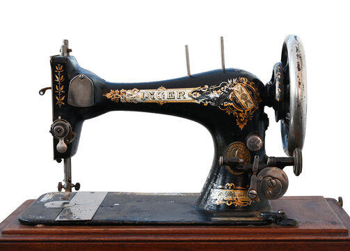 a beautifully aged antique Singer sewing machine