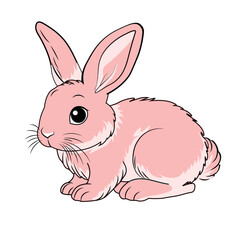 rabbit pink no background vector image