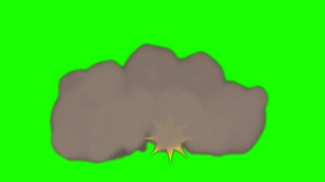 green screen cartoon fight effect, fight dust, brawl and punch effect 4K