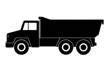 Fototapeta premium Dump truck silhouette