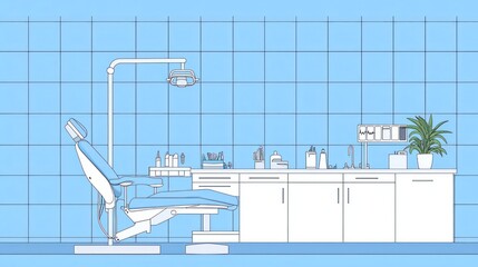 Modern Dental Office Interior Illustration