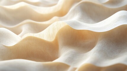 Obraz premium Soft waves of fabric create an abstract textured landscape
