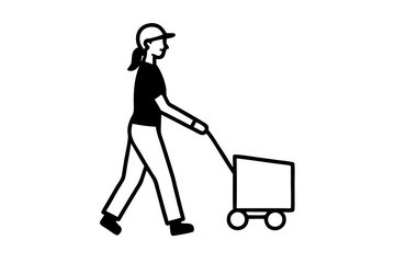 woman with shopping cart