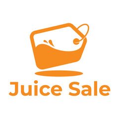juice sale flat minimalist logo design