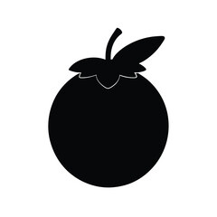 Mangosteen Silhouette Vector Art Illustration and Black - White Mangosteen Fruit Design