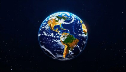 Obraz premium Illuminated Earth against a starry background showcasing natural and artificial lights