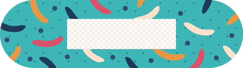 Medical antiseptic patch vector illustration