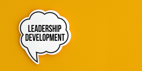 Leadership Development text message on speech bubble.