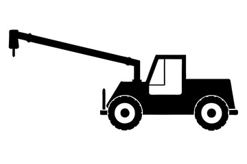 crane on a white background