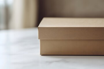 Small eco-friendly brown kraft paper box.