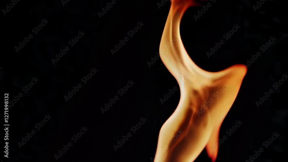 Poster abstract flame pattern on black background, fiery design concept