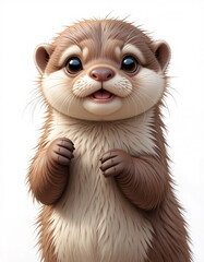 Obraz premium Playful Swimmer: Otter