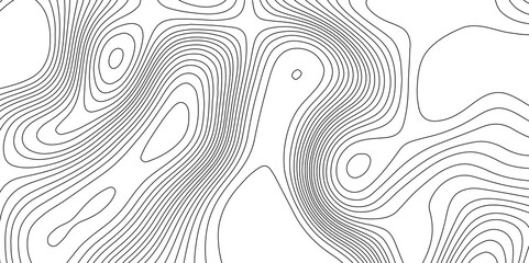 Seamless topographic lines terrain trails contours grid abstract map geographic relief mountain line pattern background, black curve line white abstract monochrome image waves cartography background.