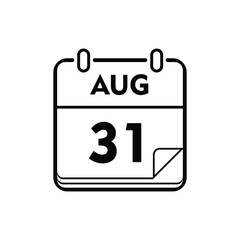 calender icon, 21 august icon with white background