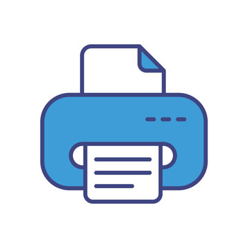 Print icon vector stock illustration