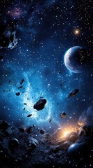 Fototapeta premium A stunning depiction of celestial bodies and cosmic expanse