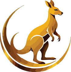 Colorful Kangaroo vector design, Kangaroo logo and icon Design, Kangaroo Illustration vector design