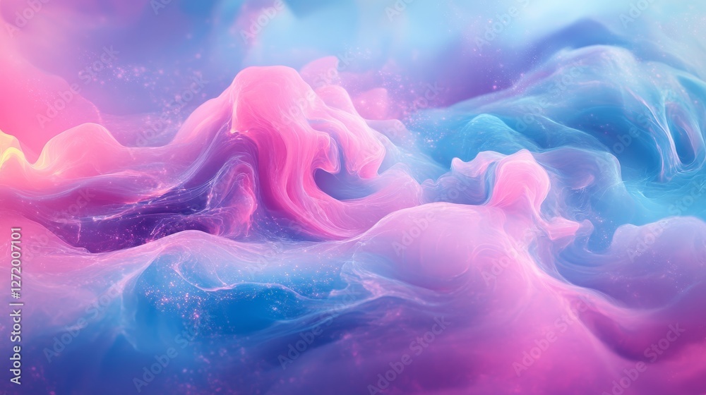 Canvas Prints dreamy abstract clouds blending pastel colors in ethereal formations