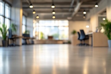 Fototapeta premium Contemporary office space with blurred background